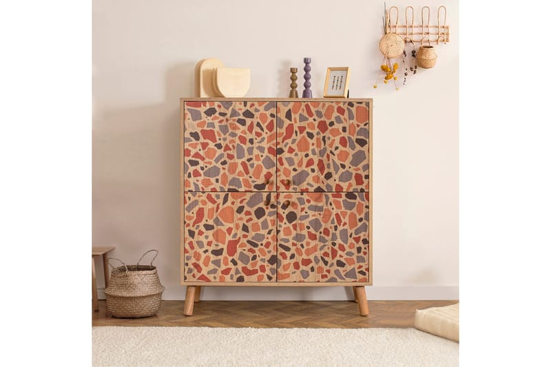 PEBBLE Highboard 95x111 cm Brun - Förvaring - Förvaringsmöbler - Byrå