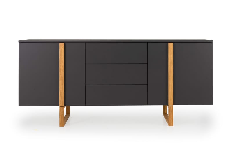 BIRKA Sideboard 177x43 cm Ek/Grå - Förvaring - Förvaringsmöbler - Skänkar & sideboards