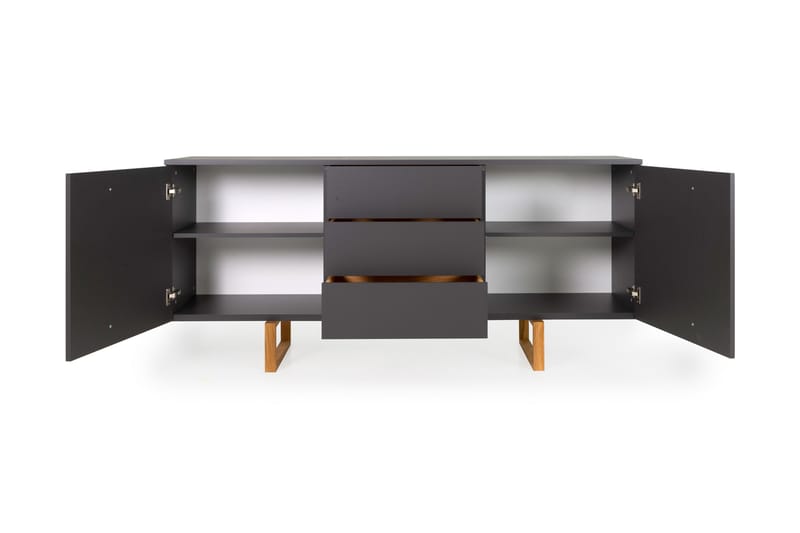 BIRKA Sideboard 177x43 cm Ek/Grå - Förvaring - Förvaringsmöbler - Skänkar & sideboards