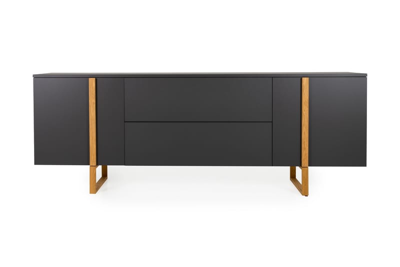 BIRKA Sideboard 216x43 cm Ek/Grå - Förvaring - Förvaringsmöbler - Skänkar & sideboards