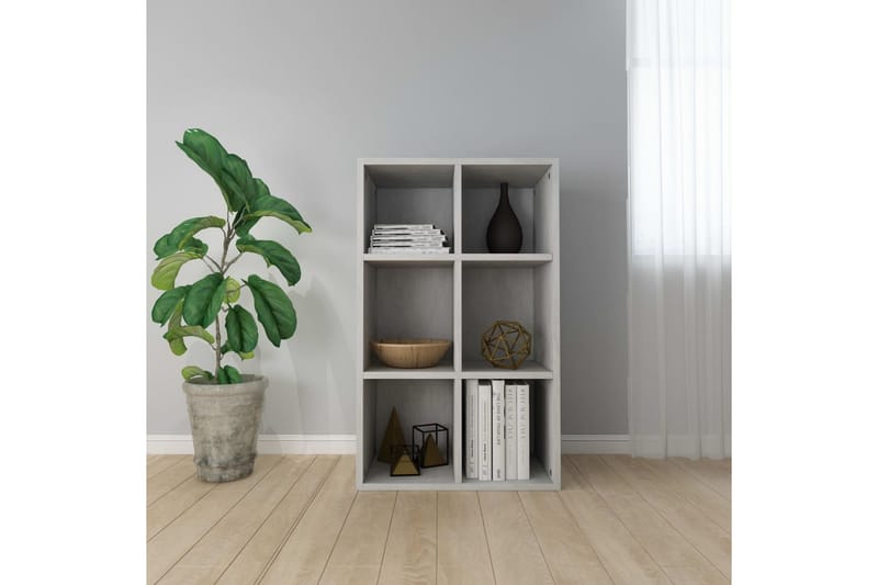 Bokhylla/skänk betonggrå 66x30x97,8 cm spånskiva - Grå - Förvaring - Förvaringsmöbler - Skänkar & sideboards