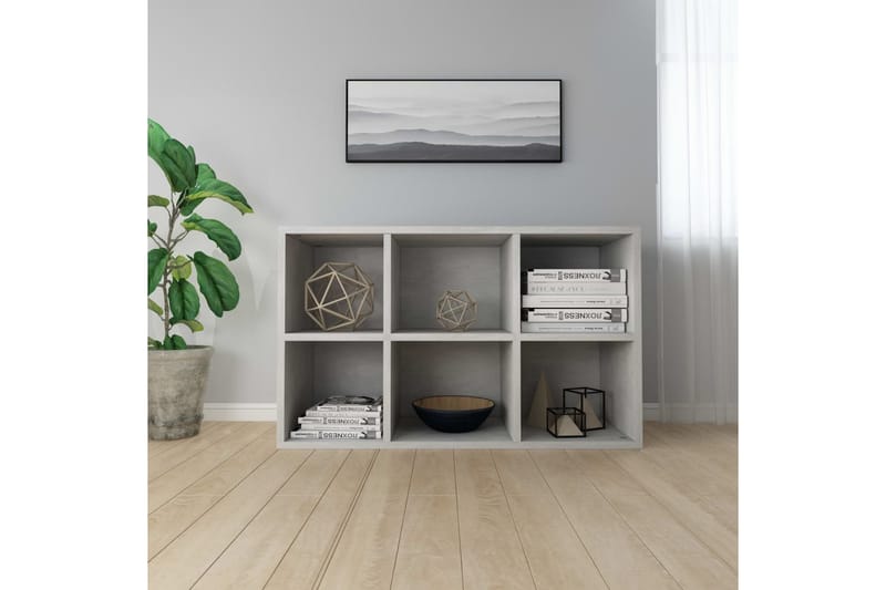 Bokhylla/skänk betonggrå 66x30x97,8 cm spånskiva - Grå - Förvaring - Förvaringsmöbler - Skänkar & sideboards