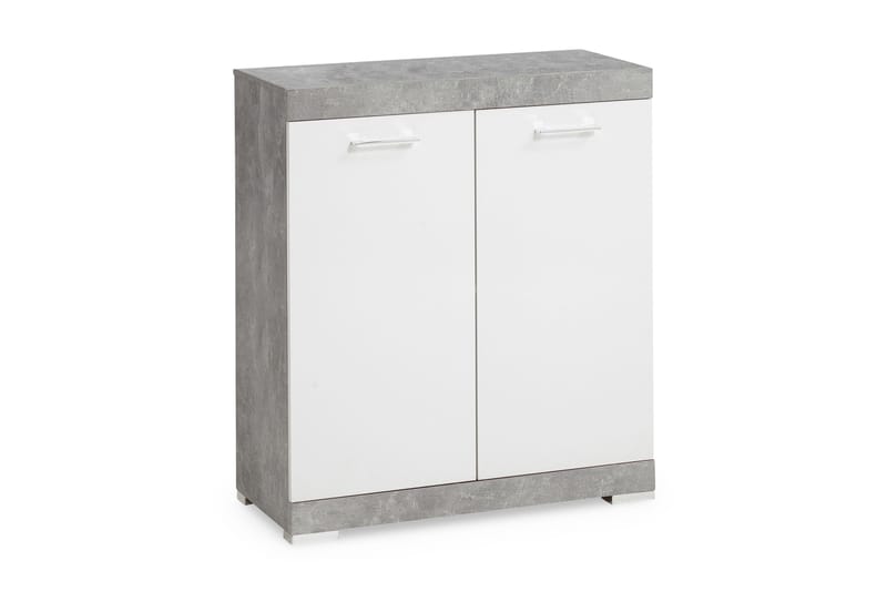 CAJA Skänk 80x90x35 2 Luckor Vit/Betong - Grå/Vit - Förvaring - Förvaringsmöbler - Skänkar & sideboards