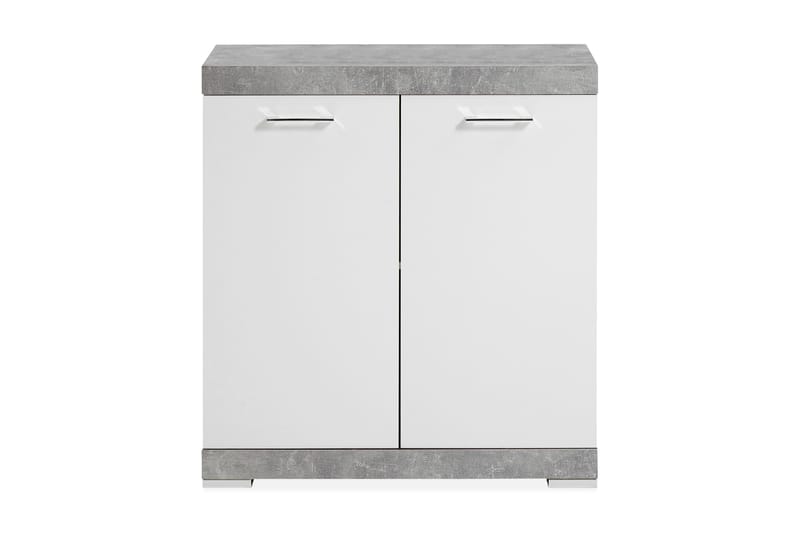 CAJA Skänk 80x90x35 2 Luckor Vit/Betong - Grå/Vit - Förvaring - Förvaringsmöbler - Skänkar & sideboards