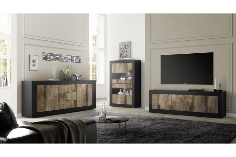 DINAMI Sideboard 43x160 cm Natur/Svart - LC SPA - Förvaring - Förvaringsmöbler - Skänkar & sideboards