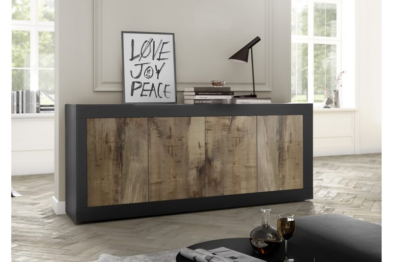 DINAMI Sideboard 43x207 cm Natur/Svart - LC SPA - Förvaring - Förvaringsmöbler - Skänkar & sideboards