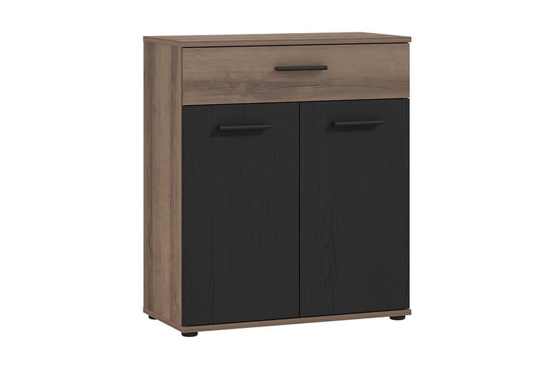 DOROBANTU Skrivbord 110 cm 3 Skåp Brun/Svart - Förvaring - Förvaringsmöbler - Skänkar & sideboards