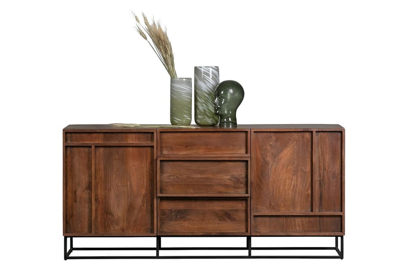 GANGRAUL Sideboard 160x44 cm Mangoträ/Beige - Förvaring - Förvaringsmöbler - Skänkar & sideboards