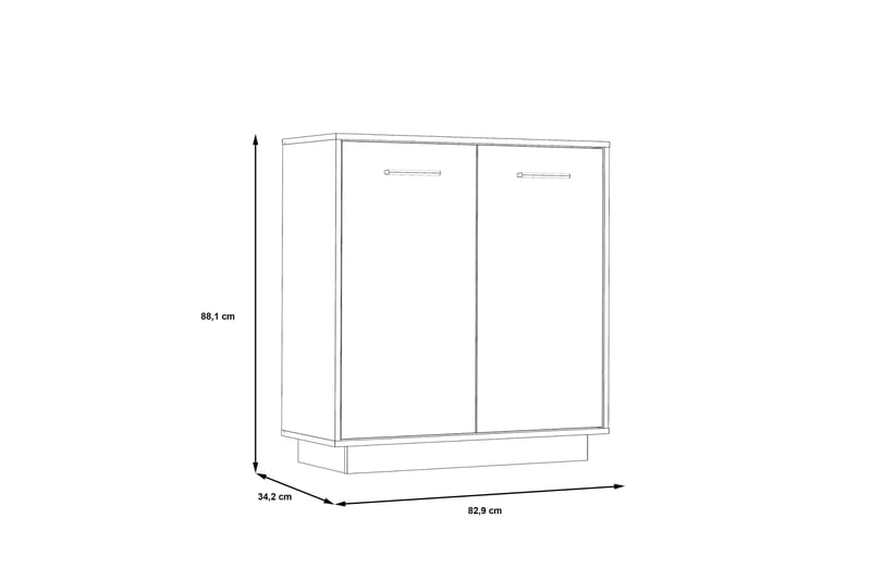 JUNAH Skänk 34x83 cm Vit - Grå - Förvaring - Förvaringsmöbler - Skänkar & sideboards