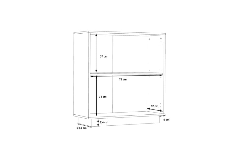 JUNAH Skänk 34x83 cm Vit - Grå - Förvaring - Förvaringsmöbler - Skänkar & sideboards