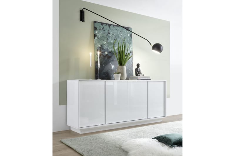 LEDUS Sideboard 180x43 cm Vit Högglans - Förvaring - Förvaringsmöbler - Skänkar & sideboards