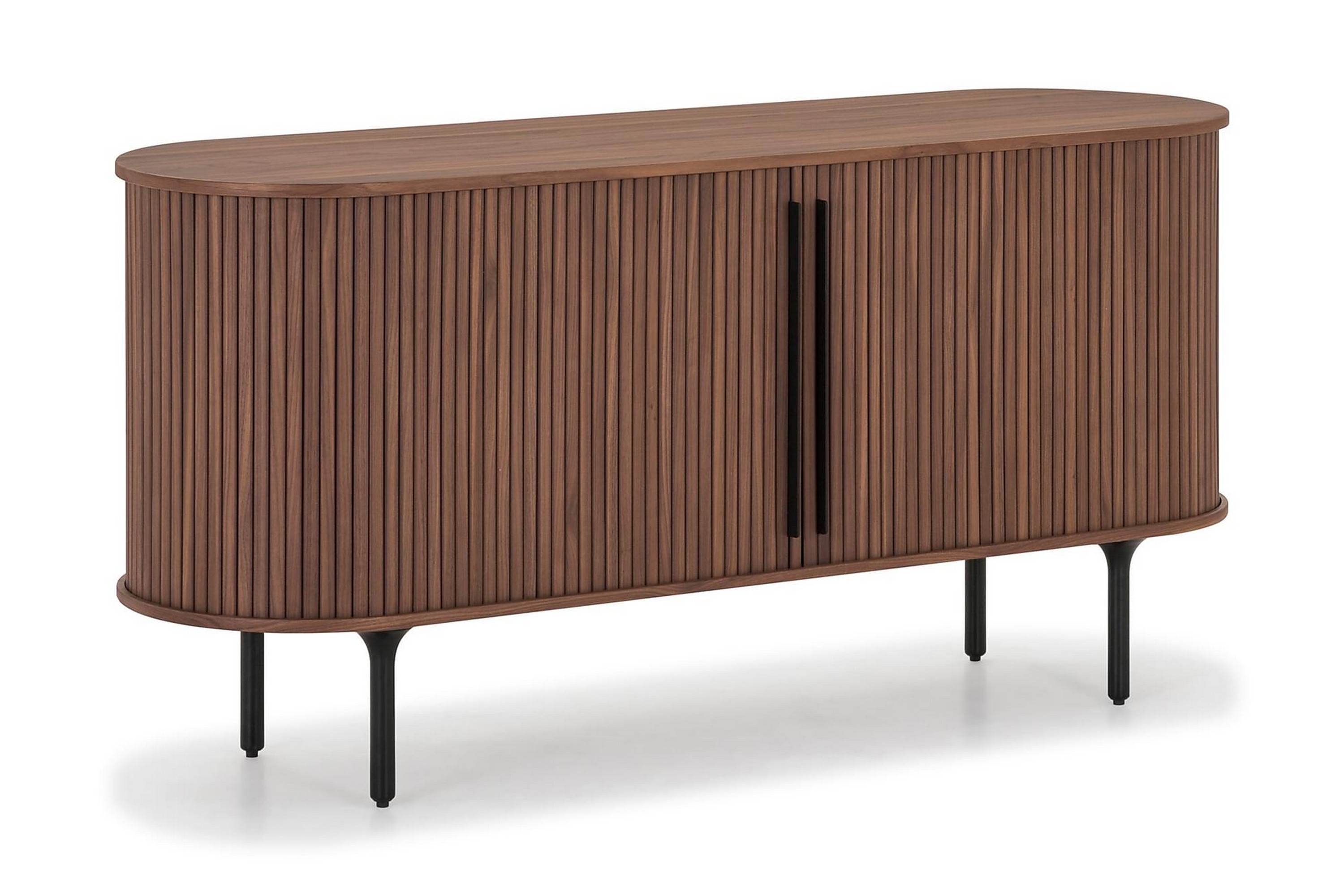 LENOIR Sideboard 150×45 cm Massiv Valnöt Brun –