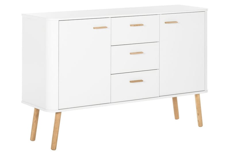 MONTBLAC Sideboard 136x40 cm Vit/Natur - Förvaring - Förvaringsmöbler - Skänkar & sideboards