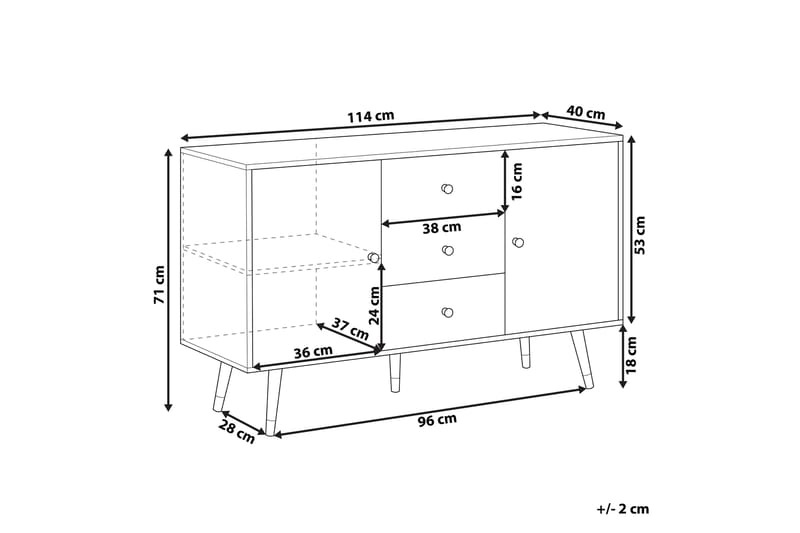 NAMORIK Skänk 114x40 cm Ljusbrun - Förvaring - Förvaringsmöbler - Skänkar & sideboards