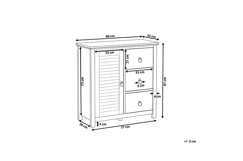 NEGRETTE Skänk Vit - Förvaring - Förvaringsmöbler - Skänkar & sideboards