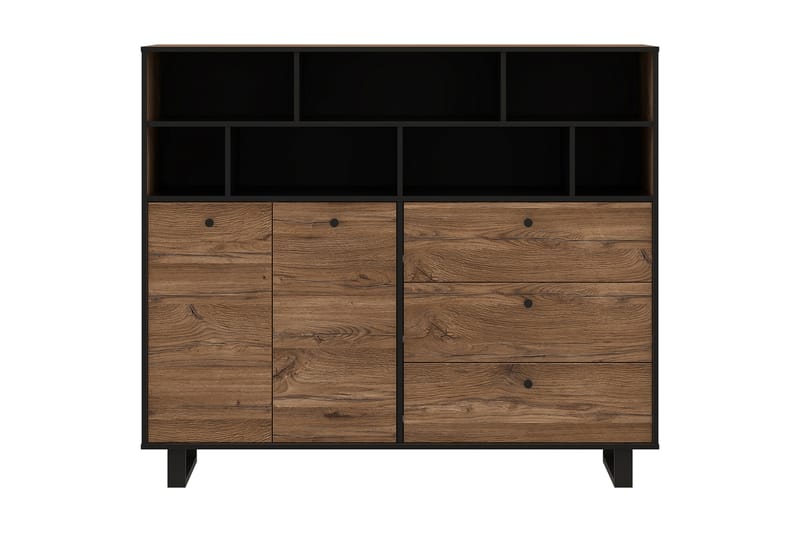 PLEASANTVILLE Sideboard 123x144 cm Brun/Svart - Förvaring - Förvaringsmöbler - Skänkar & sideboards