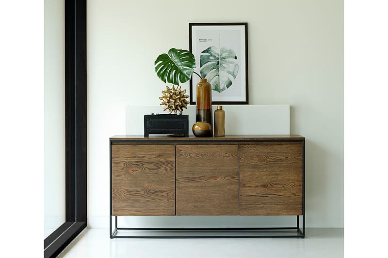 POSIM Sideboard 3 delar 155 cm Brun - Förvaring - Förvaringsmöbler - Skänkar & sideboards