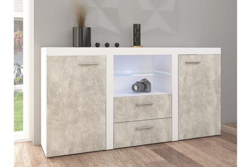 Rumba Skänk 157x40x81 cm - Beige/Grå - Förvaring - Förvaringsmöbler - Skänkar & sideboards