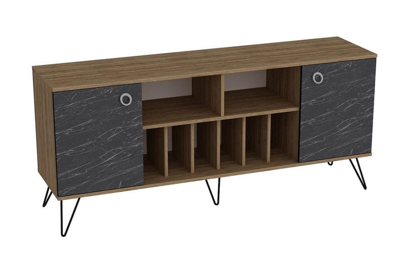 SEBEK Sidobord 180 cm Valnöt/Svart - Förvaring - Förvaringsmöbler - Skänkar & sideboards