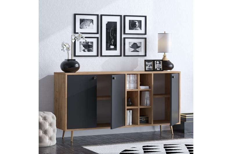 SIDEBOARD 40x140 cm Natur/Antracit - Förvaring - Förvaringsmöbler - Skänkar & sideboards