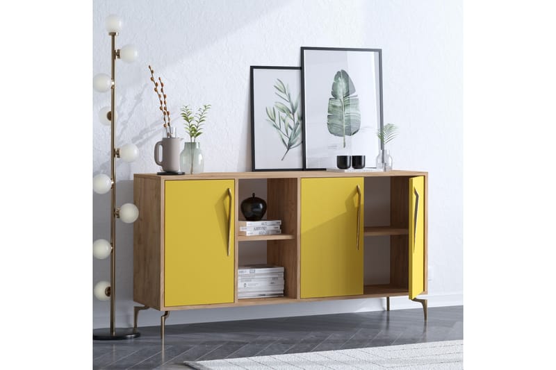 SIDEBOARD 40x140 cm Natur/Grön/Svart - Förvaring - Förvaringsmöbler - Skänkar & sideboards