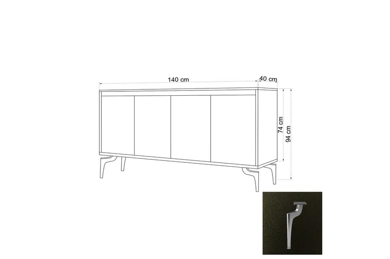 SIDEBOARD 40x140 cm Natur/Svart - Förvaring - Förvaringsmöbler - Skänkar & sideboards