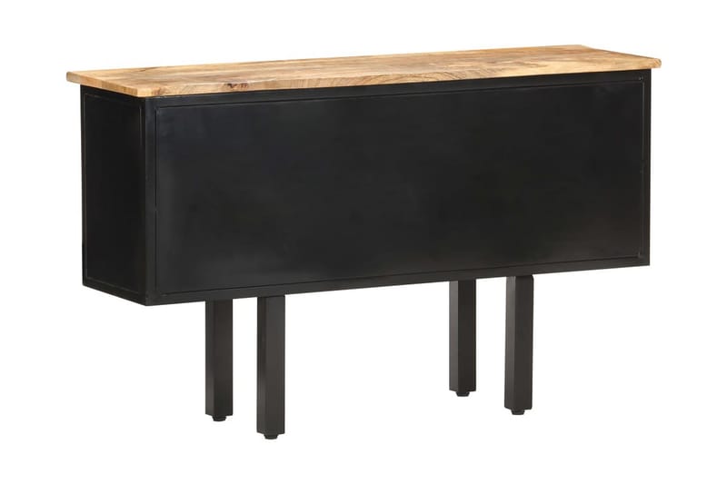 Skänk 110x30x65 cm massivt grovt mangoträ och stål - Brun - Förvaring - Förvaringsmöbler - Skänkar & sideboards