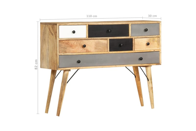 Skänk 110x30x82 cm massivt mangoträ - Brun - Förvaring - Förvaringsmöbler - Skänkar & sideboards