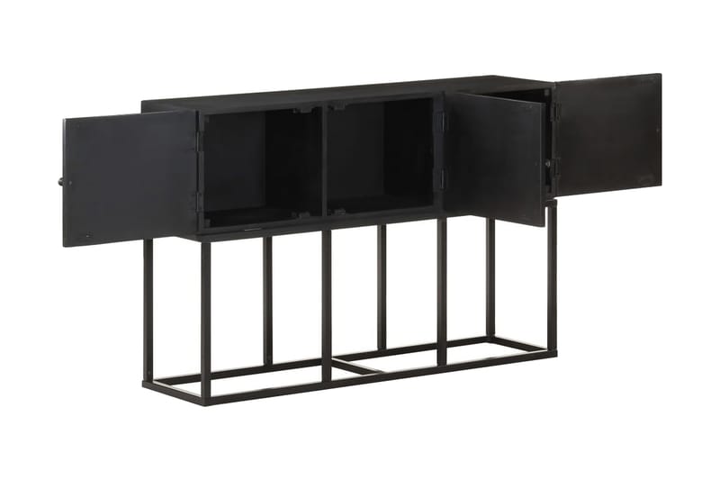 Skänk 115x30x76 cm massivt mangoträ - Svart - Förvaring - Förvaringsmöbler - Skänkar & sideboards