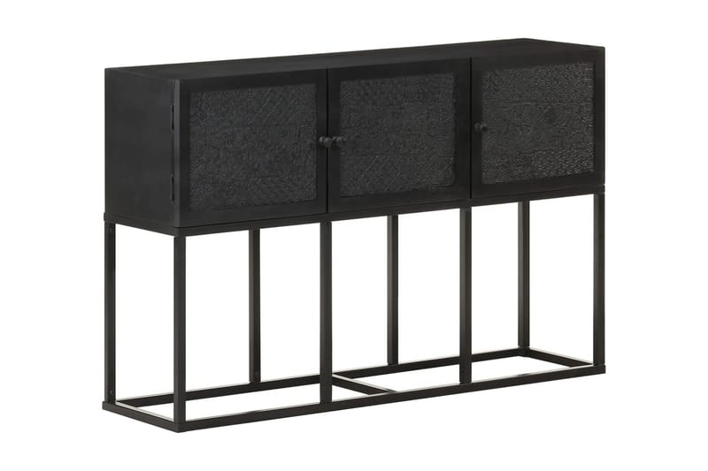 Skänk 115x30x76 cm massivt mangoträ - Svart - Förvaring - Förvaringsmöbler - Skänkar & sideboards