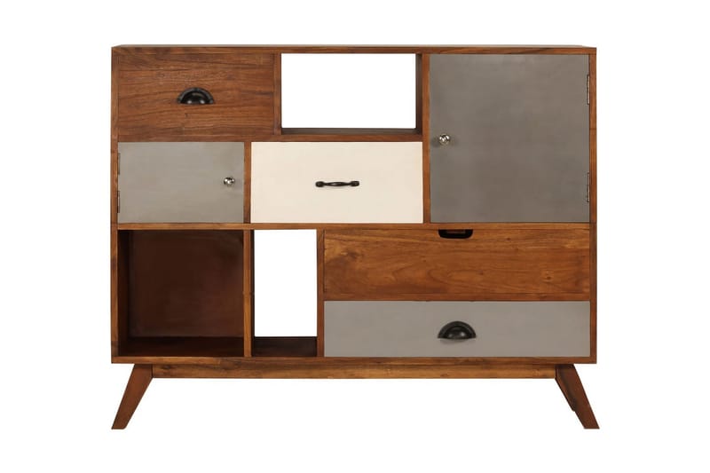 Skänk 115x35x86 cm massivt akaciaträ - Flerfärgad - Förvaring - Förvaringsmöbler - Skänkar & sideboards