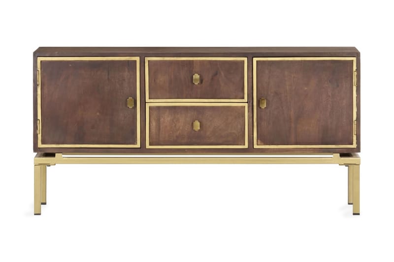 Skänk 120x29x60 cm massivt mangoträ - Brun - Förvaring - Förvaringsmöbler - Skänkar & sideboards