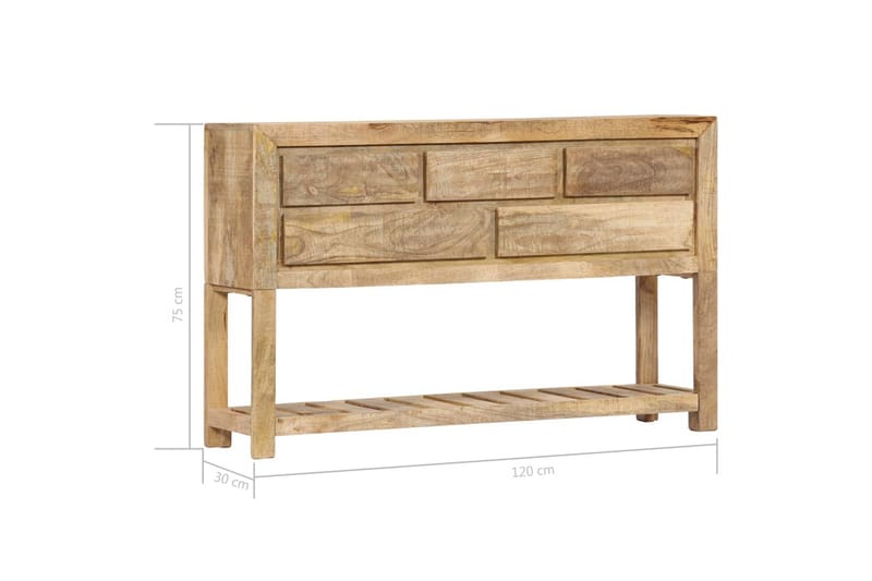 Skänk 120x30x75 cm massivt mangoträ - Brun - Förvaring - Förvaringsmöbler - Skänkar & sideboards