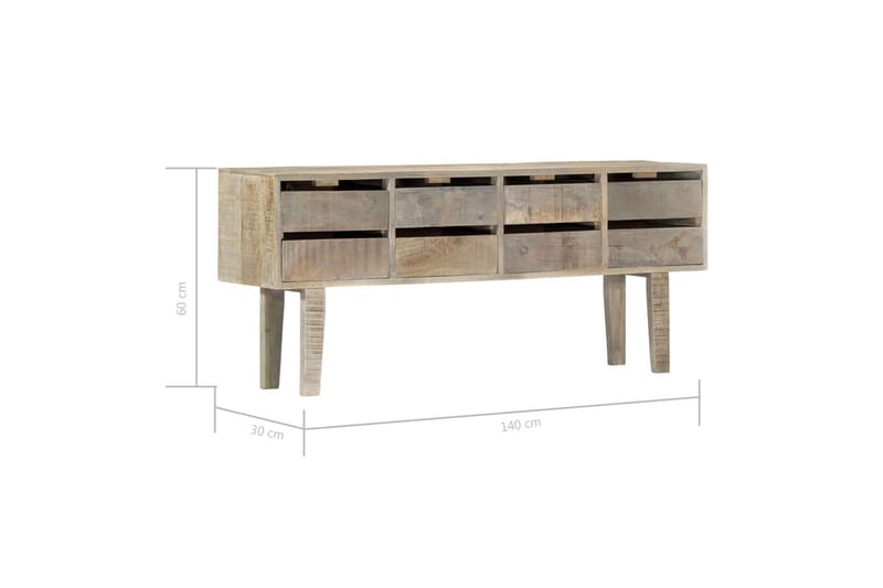 Skänk 140x30x60 cm massivt mangoträ - Brun - Förvaring - Förvaringsmöbler - Skänkar & sideboards