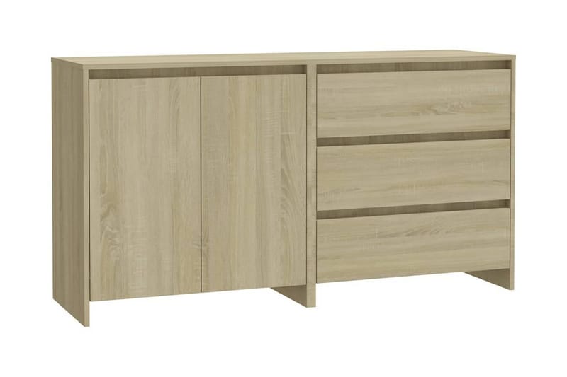 Skänk 2 delar sonoma-ek konstruerat trä - Ek - Förvaring - Förvaringsmöbler - Skänkar & sideboards