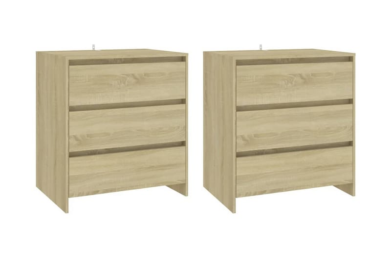 Skänk 3 delar sonoma-ek konstruerat trä - Ek - Förvaring - Förvaringsmöbler - Skänkar & sideboards