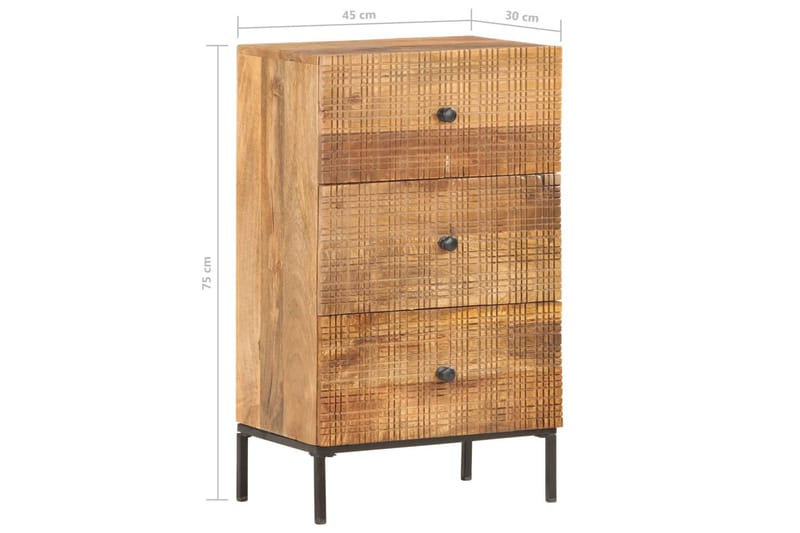 Skänk 45x30x75 cm massivt mangoträ - Brun - Förvaring - Förvaringsmöbler - Skänkar & sideboards