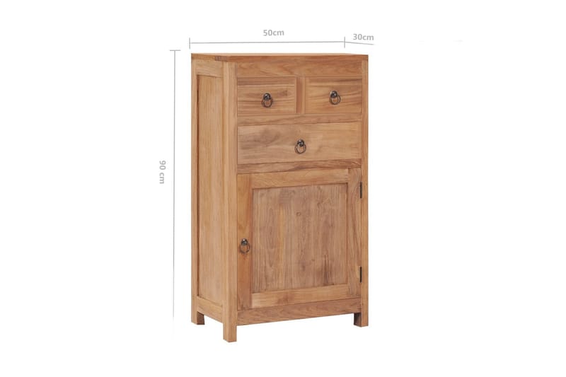 Skänk 50x30x90 cm massiv teak - Brun - Förvaring - Förvaringsmöbler - Skänkar & sideboards