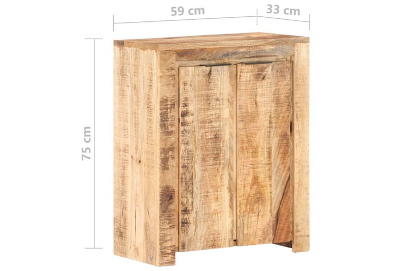 Skänk 59x33x75 cm grovt mangoträ - Brun - Förvaring - Förvaringsmöbler - Skänkar & sideboards