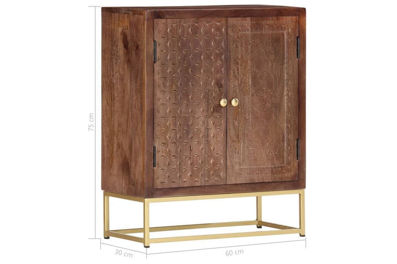 Skänk 60x30x75 cm massivt mangoträ - Brun - Förvaring - Förvaringsmöbler - Skänkar & sideboards