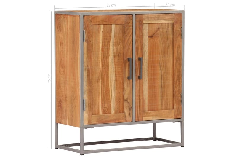 Skänk 65x30x75 cm massivt akaciaträ - Brun - Förvaring - Förvaringsmöbler - Skänkar & sideboards