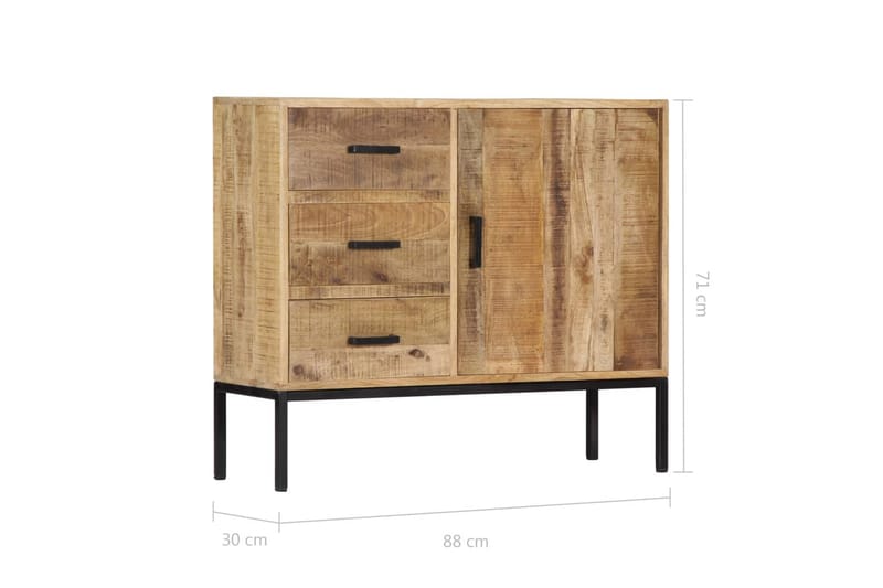 Skänk 88x30x71 cm massivt mangoträ - Brun - Förvaring - Förvaringsmöbler - Skänkar & sideboards