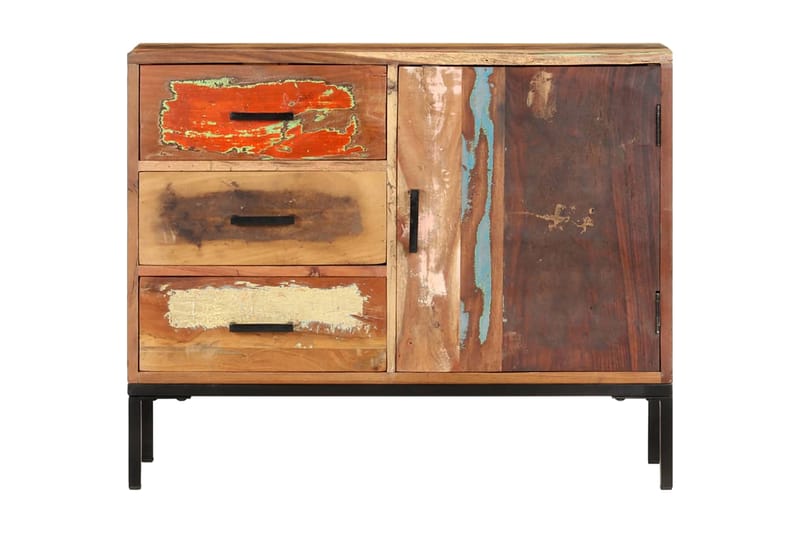 Skänk 88x30x73 cm massivt återvunnet trä - Brun/Flerfärgad - Förvaring - Förvaringsmöbler - Skänkar & sideboards