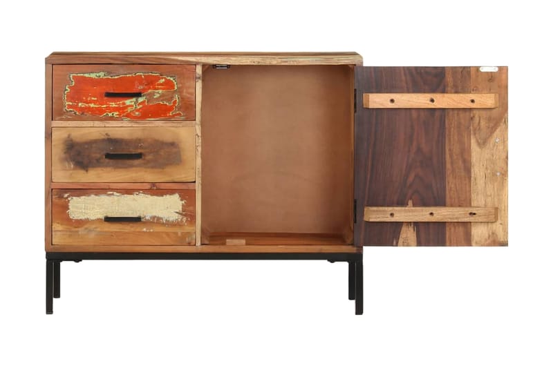 Skänk 88x30x73 cm massivt återvunnet trä - Brun/Flerfärgad - Förvaring - Förvaringsmöbler - Skänkar & sideboards