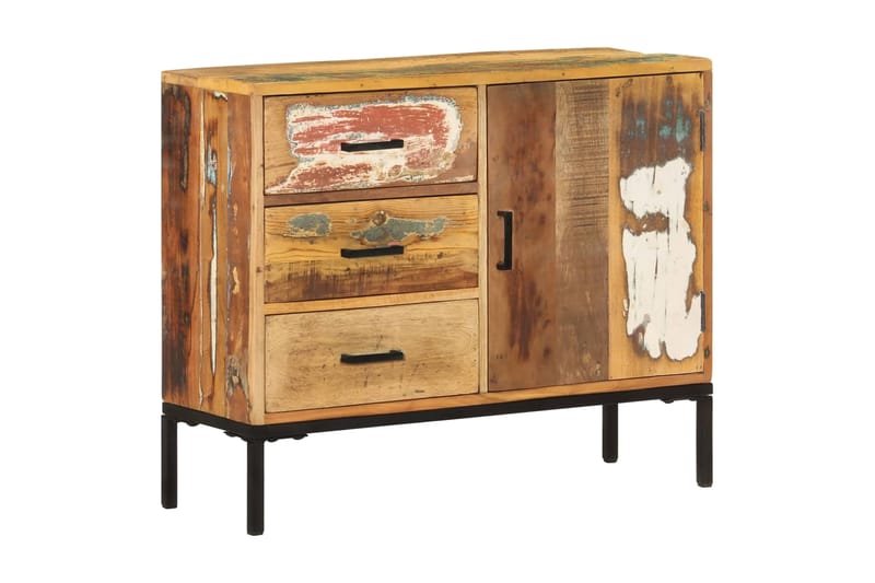 Skänk 88x30x73 cm massivt återvunnet trä - Brun/Flerfärgad - Förvaring - Förvaringsmöbler - Skänkar & sideboards