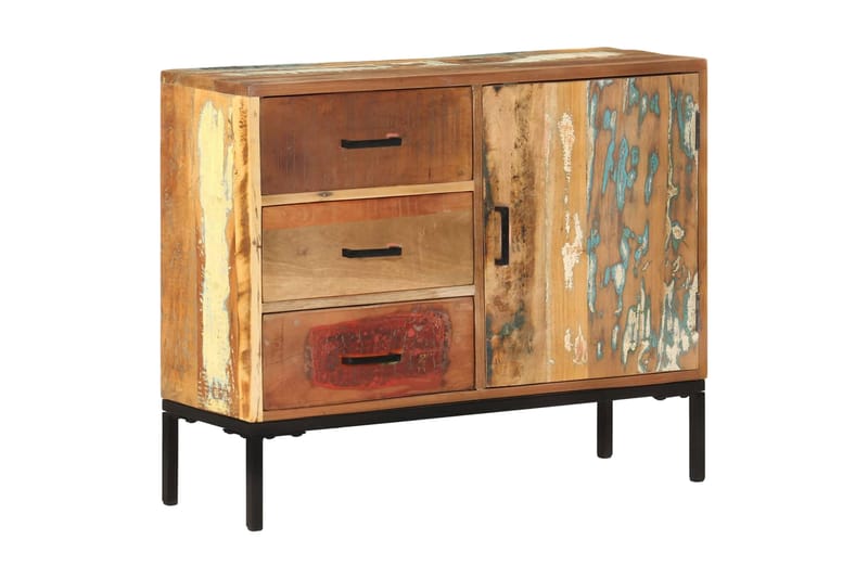 Skänk 88x30x73 cm massivt återvunnet trä - Brun/Flerfärgad - Förvaring - Förvaringsmöbler - Skänkar & sideboards