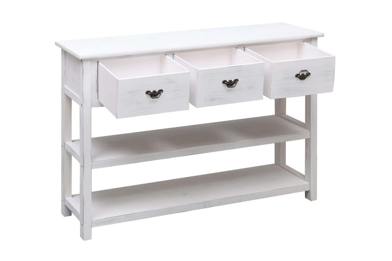 Skänk antikvit 115x30x76 cm trä - Vit - Förvaring - Förvaringsmöbler - Skänkar & sideboards