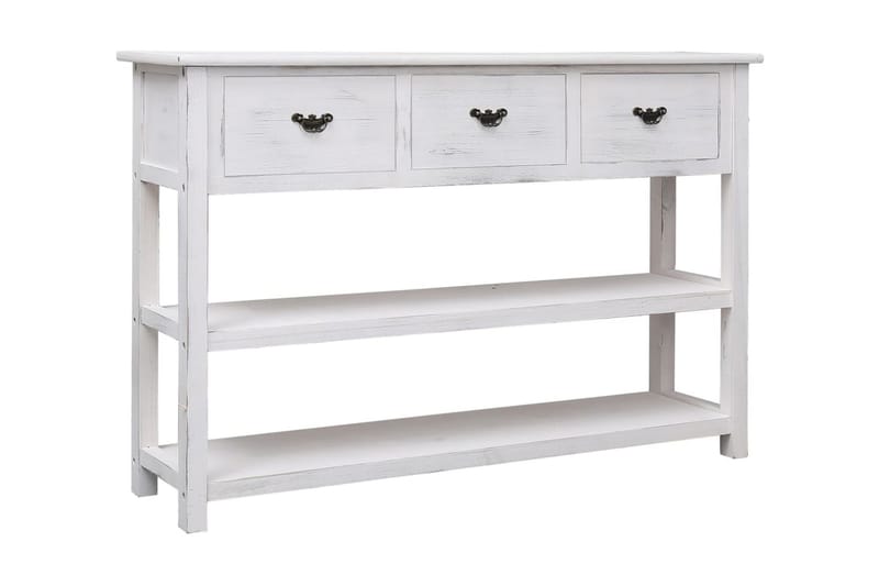 Skänk antikvit 115x30x76 cm trä - Vit - Förvaring - Förvaringsmöbler - Skänkar & sideboards