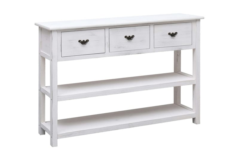 Skänk antikvit 115x30x76 cm trä - Vit - Förvaring - Förvaringsmöbler - Skänkar & sideboards