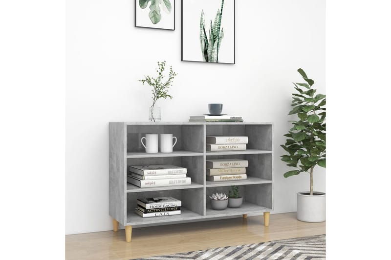 Skänk betonggrå 103,5x35x70 cm spånskiva - Betonggrå - Förvaring - Förvaringsmöbler - Skänkar & sideboards